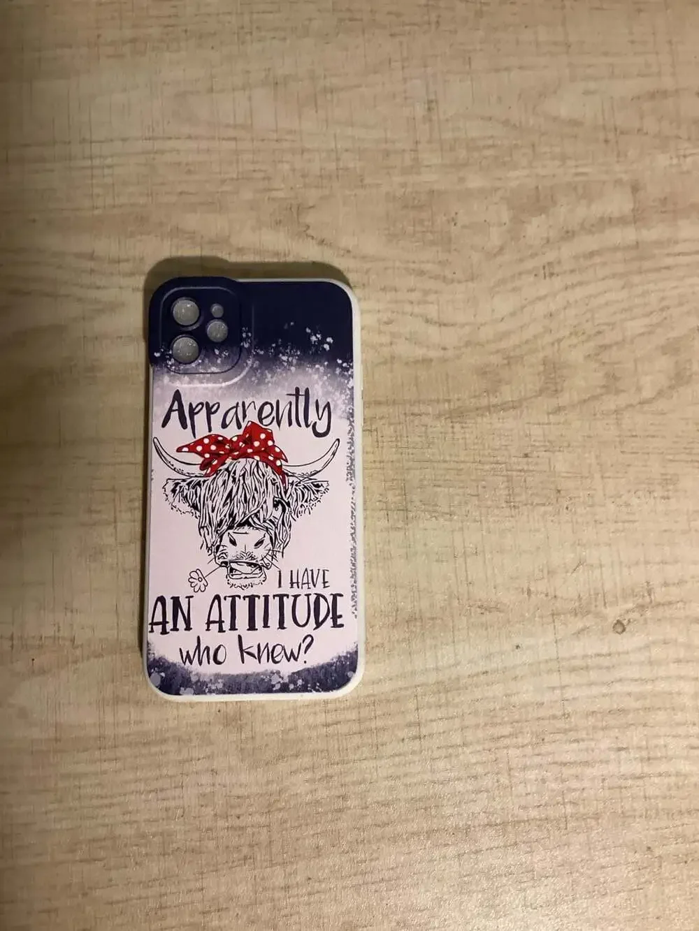 Apparently I Have An Attitude Highland Cow Graphic iPhone Case iPhone 11